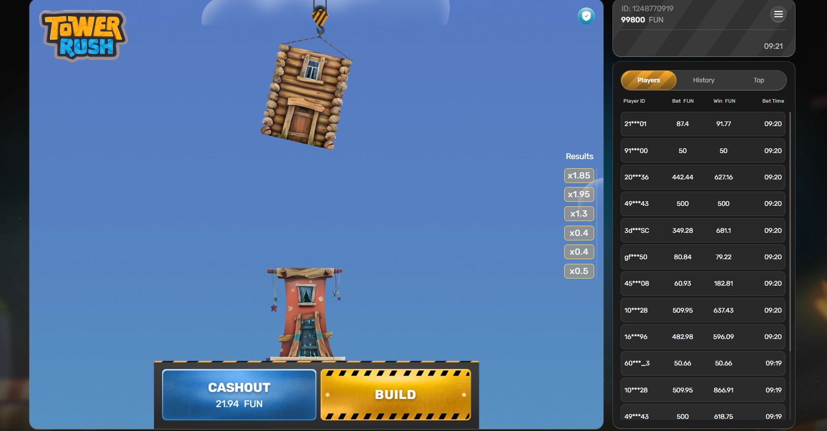 Tower Rush demo – étapes pour jouer au jeu